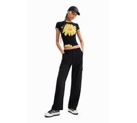 Desigual Pant_Sena-Lacroix 2000 Pantalon décontracté, Noir, XL Femme