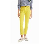 Desigual Denim octubre 8022 Pantalon décontracté, Jaune, 42 Femme