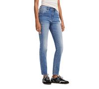 Desigual Pantalon Long en Denim pour Femme Jeans, Bleu, 40