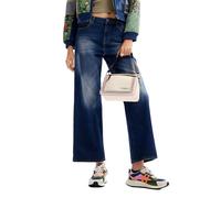 Desigual Pantalon Long en Denim pour Femme Jeans, Bleu, 42