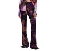 Desigual Pantalon Long en Tricot pour Femme, Bleu, XL