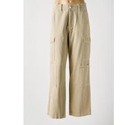 desigual pantalons femme de couleur beige 40