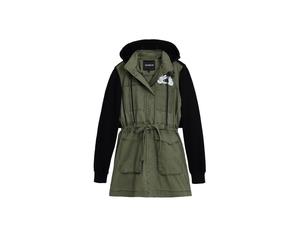 Desigual Parka mi-saison vert / noir / blanc, Taille S
