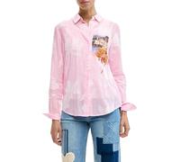 Desigual Chemisier mélange de couleurs / rose clair, Taille XL