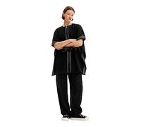 Desigual PONCHO_CRUCES MILAN, PONCHO_CRUCES MILAN aux femmes, Black, One Size