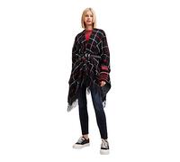 Desigual PONCHO PICTURAES PARIS, PHOTOS PONCHO PARIS aux femmes, Black, One Size