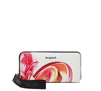 Desigual Portefeuille Long, Accessoire de Voyage-Ceinture Porte-Monnaie Femme, Blanc, U