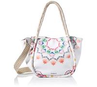 Desigual PU Shoulder Bag, Handbag Femme, Blanc, Taille Unique