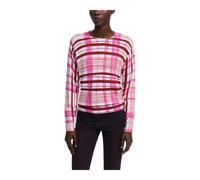 Desigual - Pull à Carreaux Rose avec Col Rond - Femme - Pulls - Rose - Taille: 42 FR