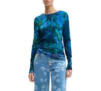 Desigual Pull de la Collection pour Femme, Vert, Taille M