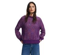Desigual Pull épais en Tricot Plat pour Femme Sweat-Shirt, Rouge