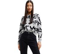 DESIGUAL Pull Femme 22WWWJFA6 Couleur : Gris, Taille : XL