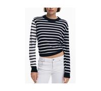 Desigual - Pull Femme Laine Noir Rayures Textures - Femme - Pulls - Multicolore - Taille: 42 FR