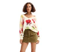 Desigual Jers_Join Sweater, Blanc, Taille L Femme