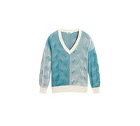 Desigual Pull-over bleu / blanc cassé, Taille S