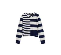 Desigual Pull-over bleu foncé / blanc, Taille L