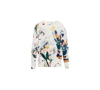 Desigual Pull-over marine / jaune / orange / blanc, Taille S