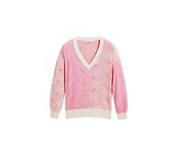 Desigual Pull-over rose clair / blanc, Taille L