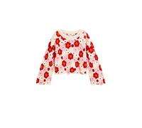 Desigual Pull-over rose clair / rouge / blanc, Taille M
