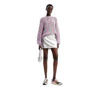 Desigual Pull Plat en Tricot Fin pour Femme Sweat-Shirt, Finition du matériau, Taille