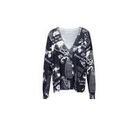 Desigual Pull Plat en Tricot Fin pour Femme Sweat-Shirt, Noir, Taille