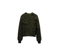 Desigual Pull Plat en Tricot Fin pour Femme Sweat-Shirt, Vert, Taille