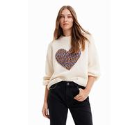 Desigual Pull pour Femme, Blanc., XL