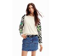 Desigual Pull RIN 1001 RAW, S, Blanc., Taille S