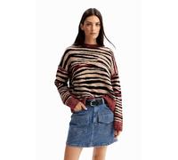 Desigual Pullover_Holmes Sweat-Shirt, Marron, Taille L Femme