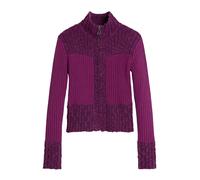 Desigual - Repris Jers Perth Cardigan - Femme - Pulls - Violet - Taille: 38 FR