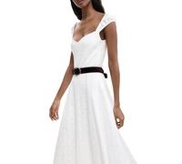 Desigual Robe à Bretelles de la Collection pour Femme, Blanc, Taille S