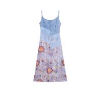 Desigual Robe bleu denim / marron / umbra / lilas, Taille 42