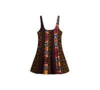 Desigual Robe bleu marine / marron / safran / rouge foncé, Taille 40