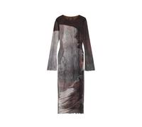 Desigual Robe brun foncé / blanc, Taille 44