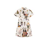 Desigual Robe-chemise beige / jaune / vert foncé / blanc, Taille 38