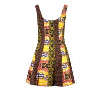 Desigual - Robe Courte Imprimée à Encolure Carrée - Femme - Robes - Jaune - Taille: 36 FR