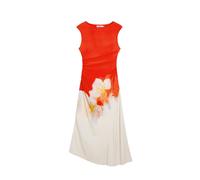 Desigual Robe crème / bleu clair / orange / homard, Taille 34