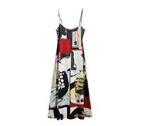 Desigual Robe d’été beige / jaune / rouge / noir, Taille 40