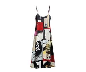 Desigual Robe d’été beige / jaune / rouge / noir, Taille 42