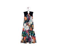 Desigual Robe d’été 'Tropical' turquoise / vert / orange foncé / noir, Taille 40