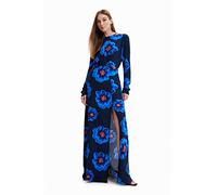 Desigual Vest_Mercedes 5001 Marino Robe décontractée, Bleu, Taille S Femmes