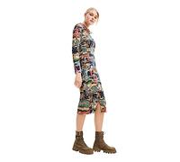 Desigual Vest_Tapestry-lacr Robe, Marron, M Femme
