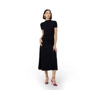 Desigual Robe en Tricot à Manches Courtes pour Femme, Noir