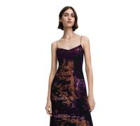 Desigual Robe en Tricot à Manches Longues pour Femme, Finition du matériau, Taille