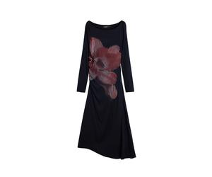 Desigual Robe grenadine / noir / coquille d'oeuf, Taille 36