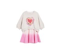 Desigual Robe jaune clair / violet / rose ancienne / rouge feu / blanc naturel, Taille 134-140