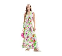 Desigual - Robe Longue Fleurie Décolletée - Femme - Robes - Multicolore - Taille: 36 FR