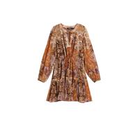 Desigual Robe marron / orange clair / orange foncé / blanc cassé, Taille 42