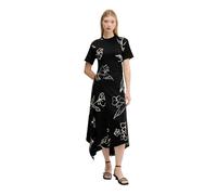 Desigual - Robe mi-longue Calma - Femme - Robes - Noir - Taille: 38 FR