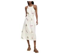 Desigual - Robe Midi Dos Nu - Femme - Robes - Blanc - Taille: 42 FR